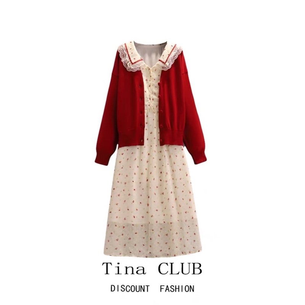 2 pieces set young ladies dress